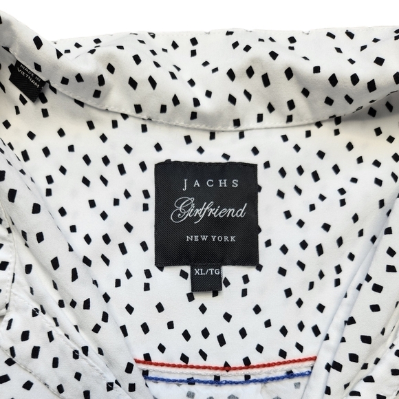 Jachs Girlfriend white Blouse with black Geo Size XL - Picture 2 of 5